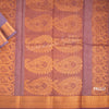 Silk Cotton Purple Zari Worked Saree - Kumaran Silks