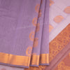 Silk Cotton Purple Zari Worked Saree - Kumaran Silks