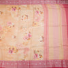 Soft Organza Light Brown Floral Printed Saree - Kumaran Silks