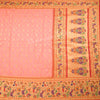 Semi Banaras Dark Peach Zari Worked Saree - Kumaran Silks