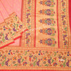 Semi Banaras Dark Peach Zari Worked Saree - Kumaran Silks