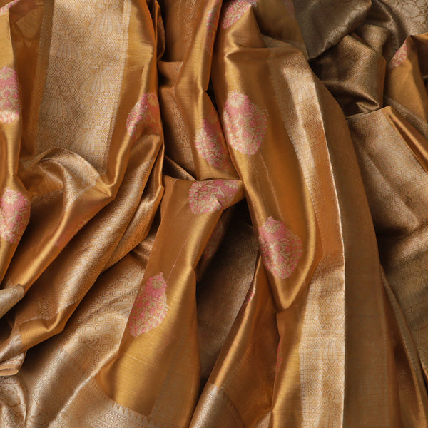 Ranvi Silk Copper Floral Saree