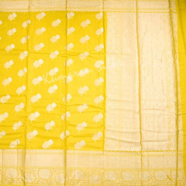 Ranvi Silk Lime Green Zari Worked Saree - Kumaran Silks