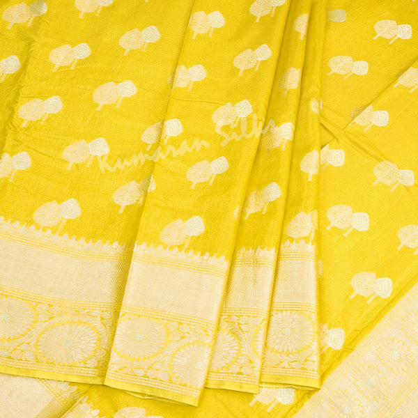 Ranvi Silk Lime Green Zari Worked Saree - Kumaran Silks