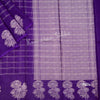 Ranvi Silk Violet Checked Saree - Kumaran Silks