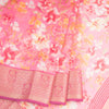 Soft Organza Pink Floral Printed Saree - Kumaran Silks