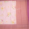 Silk Viscose Light Pink Floral Printed Saree - Kumaran Silks