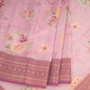 Silk Viscose Light Pink Floral Printed Saree