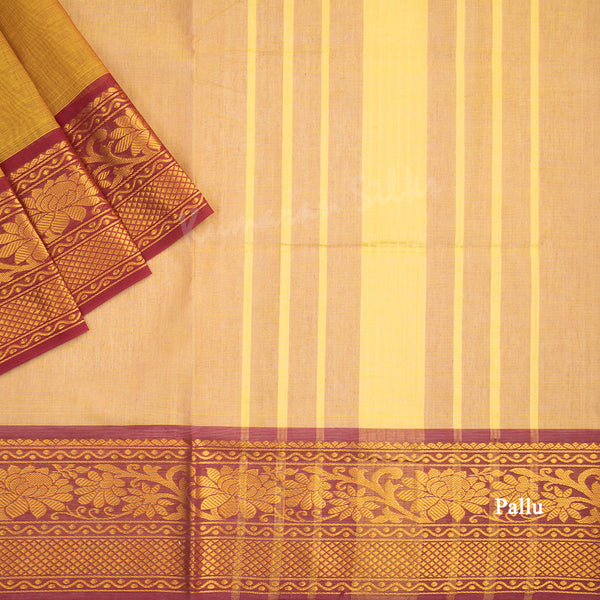 Venkatagiri Handloom Cotton Plain Shot Colour Saree Without Blouse - Kumaran Silks