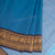 Venkatagiri Handloom Cotton Plain Azure Blue Saree Without Blouse - Kumaran Silks