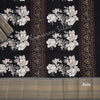 Semi Raw Silk Black Printed Saree 09