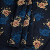 Semi Raw Silk Dark Blue Printed Saree 02