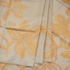 Semi Raw Silk Cream Floral Printed Saree
