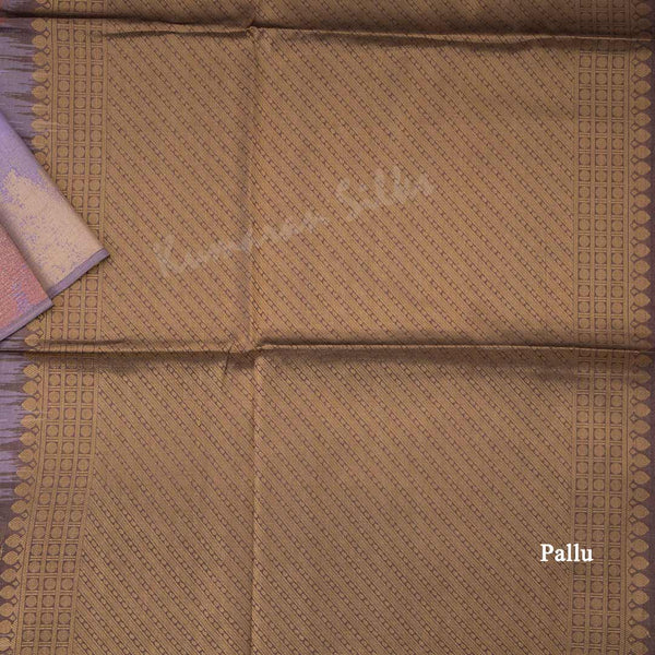 Semi Raw Silk Lavender Zari Worked Saree