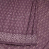 Semi Raw Silk Dark Purple Printed Saree With Thread Border