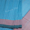 Pochampally Cotton Blue Printed Saree