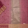 Semi Raw Silk Maroon Thread embroidered Saree 02