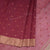 Semi Raw Silk Maroon Thread embroidered Saree 02