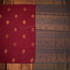 Semi Soft Silk Maroon Zari Worked Saree 03