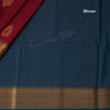 Semi Soft Silk Maroon Zari Worked Saree 03