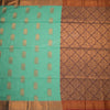Semi Soft Silk Mint Green Zari Worked Saree 03