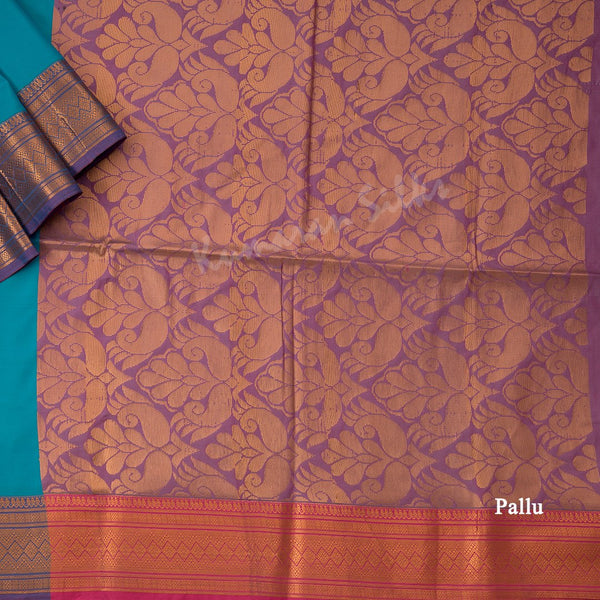 Semi Soft Silk Blue Zari Worked Saree