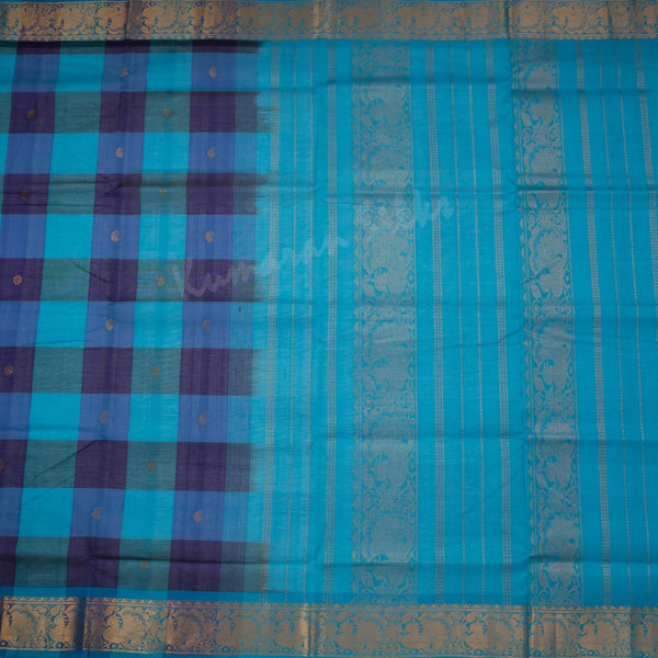 Amirthavarshni Silk Cotton Multi Colour Checked Saree