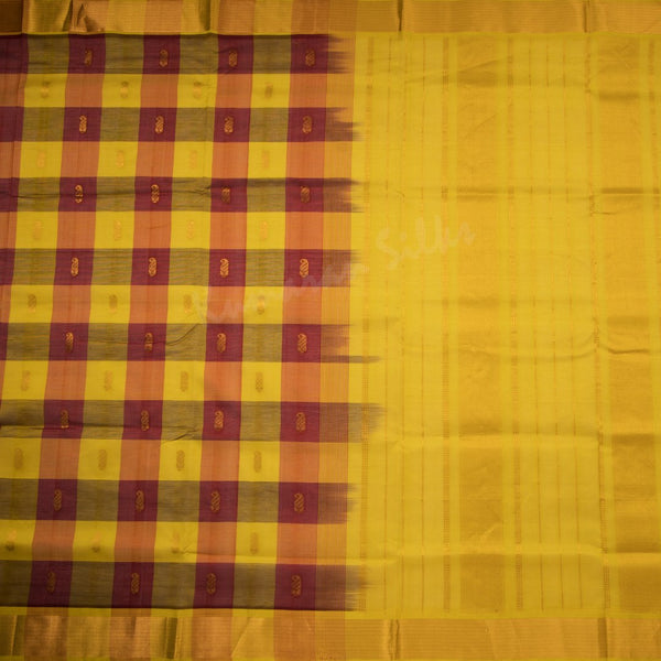 Amirthavarshni Silk Cotton Multi Colour Checked Saree 04