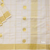 Kerala Cotton Cream Checked Saree 03
