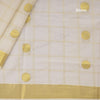 Kerala Cotton Cream Checked Saree 03