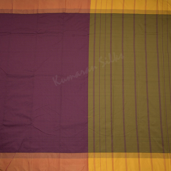 Art Silk Plum Purple Thread Worked Saree