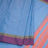 Art Silk Light Blue Thread Worked Saree