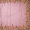 Organza Baby Pink Floral Embroidered With Stone Work Saree