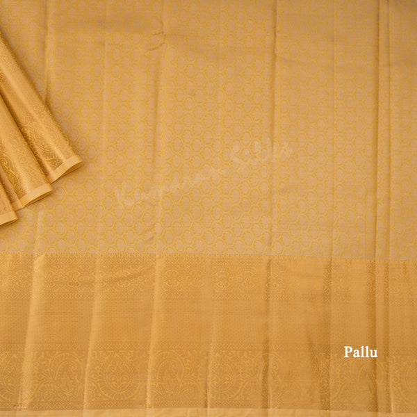 Semi Silk Sandal Zari Worked Saree