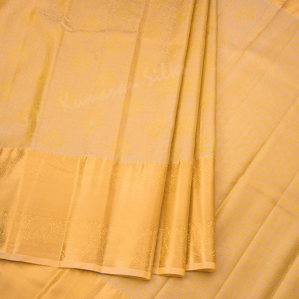 Semi Silk Sandal Zari Worked Saree