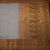 Semi Silk Grey Zari Worked Saree 03