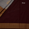 Semi Silk Grey Zari Worked Saree 03