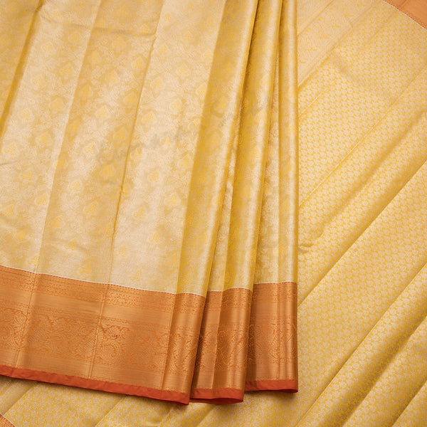 Semi Silk Sandal Embossed Brocade Design