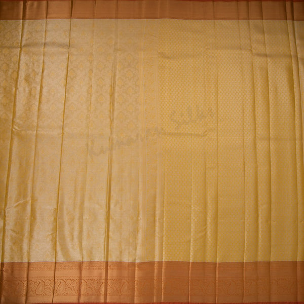 Semi Silk Sandal Embossed Brocade Design