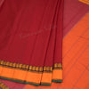 Gadwal Cotton Red Plain Saree