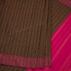 Art Silk Brown Thread Embossed Saree