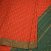 Art Silk Orange Thread Embossed Saree 03