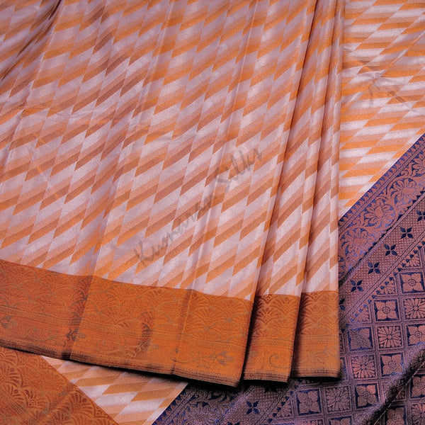 Silk Cotton Cream Zari Worked Saree