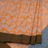 Silk Cotton Light Orange Embossed Saree