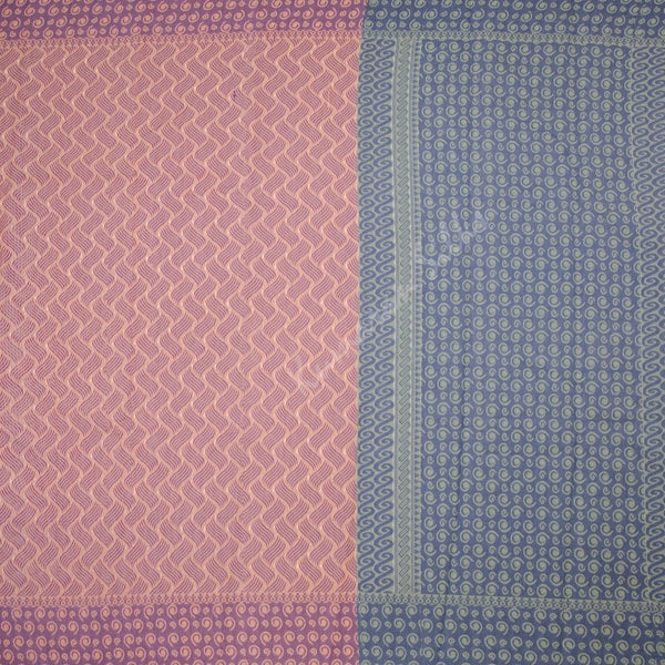 Silk Cotton Light Peach Embossed Saree