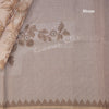 Kota Light Brown Printed With Thread Embroidered Saree