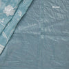Organza Light Blue Thread Embroidered Saree