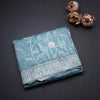 Organza Light Blue Thread Embroidered Saree