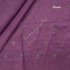Semi Raw Silk Dark Purple Thread Embroidered Saree