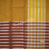 Gadwal Cotton Mustard Plain Saree